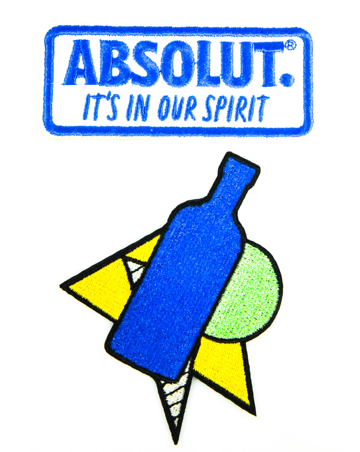 1 Absolut Vodka Patch thermocollant Lot limité de 2 Patch thermocollant, patchs, écussons rétro des années 90 neuf
