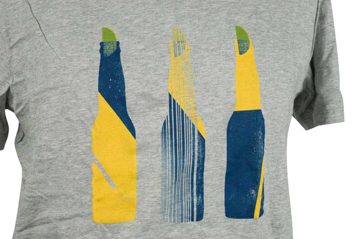 1 T-shirt Corona Bière Variante 1 Taille M Gris Coton neuf – Vue 2