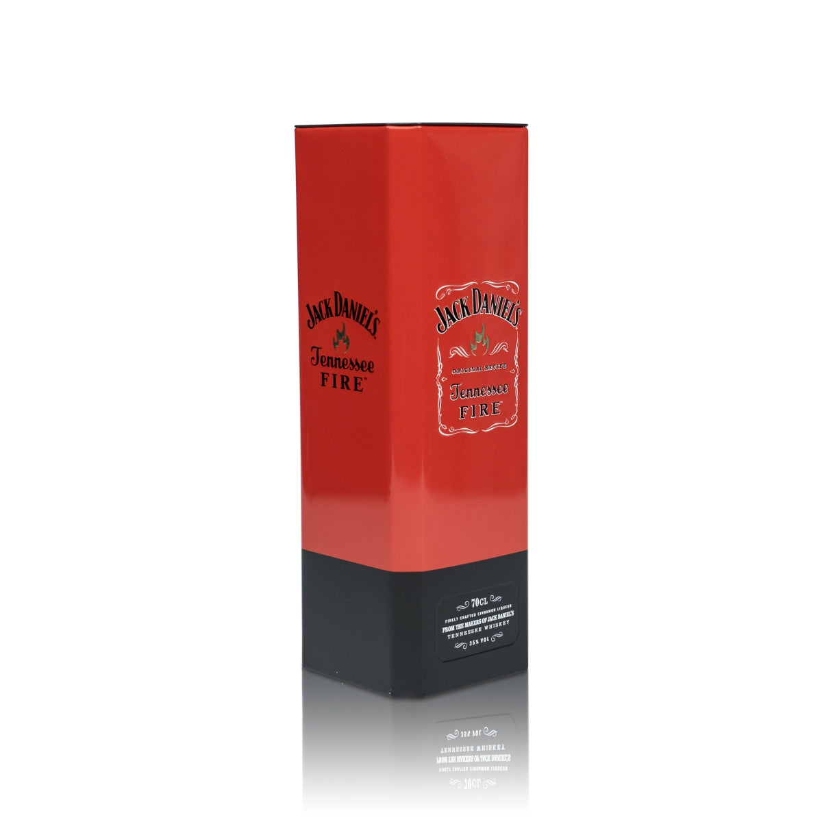 1 Jack Daniels Whiskey Boîte métallique Fire Tin-Box Rouge Tôle neuve