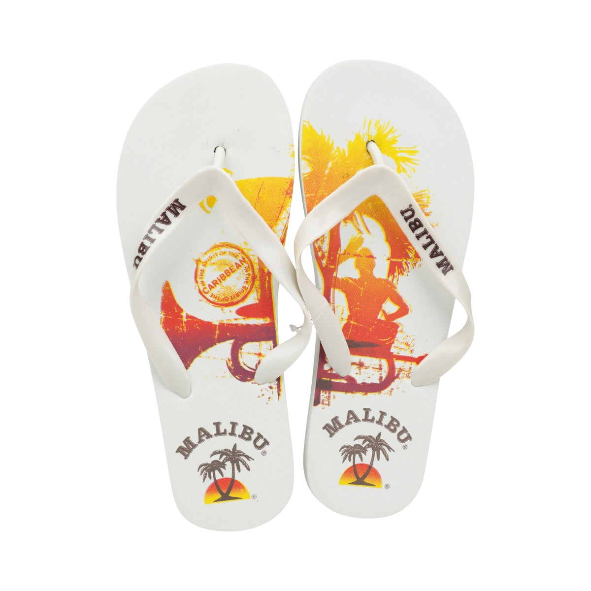 1 paire de tongs Malibu Liquor taille 42/43EU blanc/rouge/jaune neuves – Vue 2