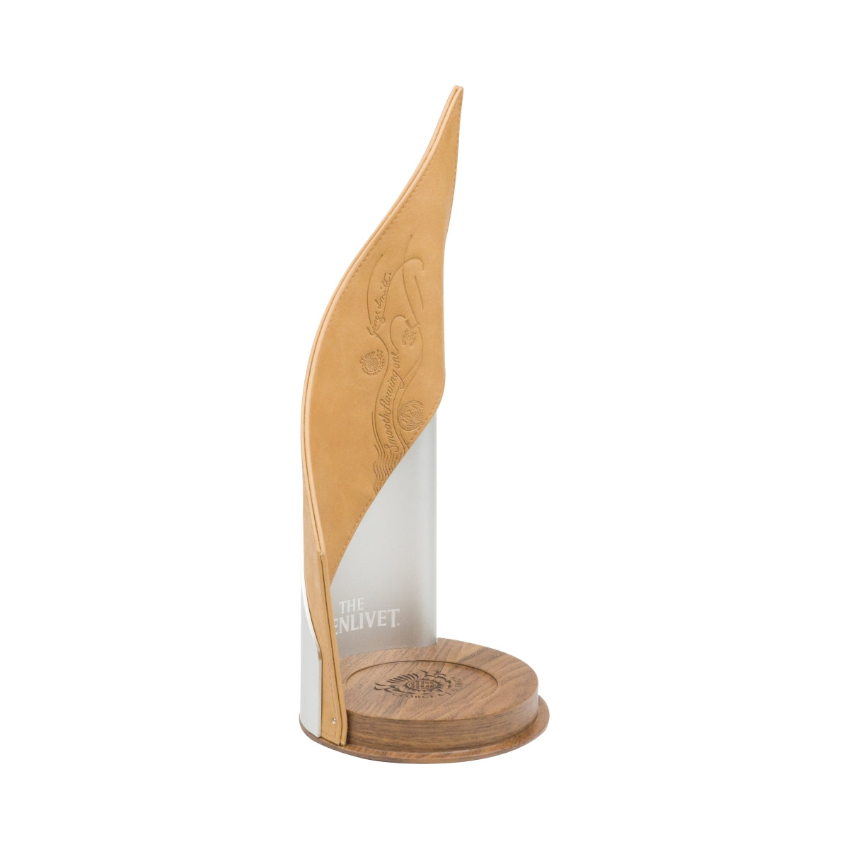 1 The Glenlivet Whiskey Glorifier Design en cuir pour bouteilles de 8 cm de diamètre nouveau – Vue 2
