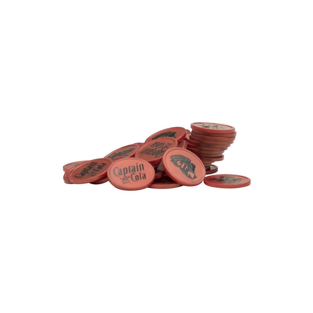 1000x chips Captain Morgan Rhum Captain Cola rouge
