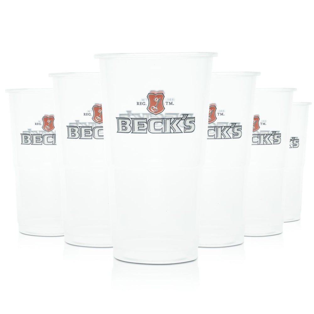 100 gobelets jetables Becks en verre 0,3 l Gobelets en plastique Verres à bière Fête Festival Bar