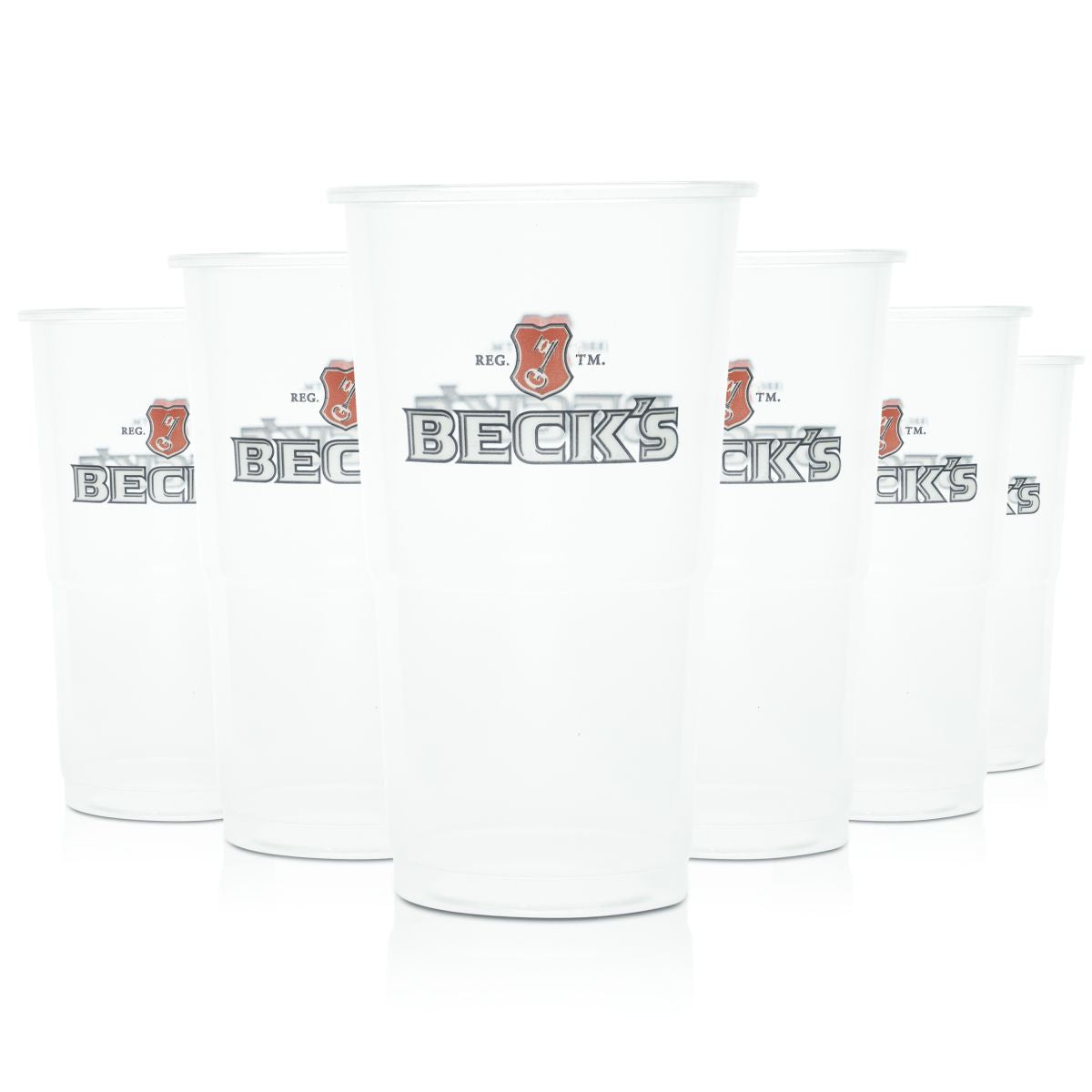 100 gobelets jetables Becks en verre 0,3 l Gobelets en plastique Verres à bière Fête Festival Bar