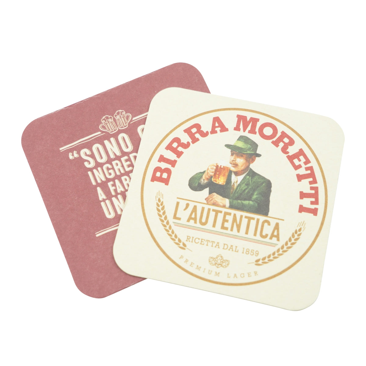 100x sous-verres Birra Moretti en feutre pour verres, Italie, bière, bar – Vue 3