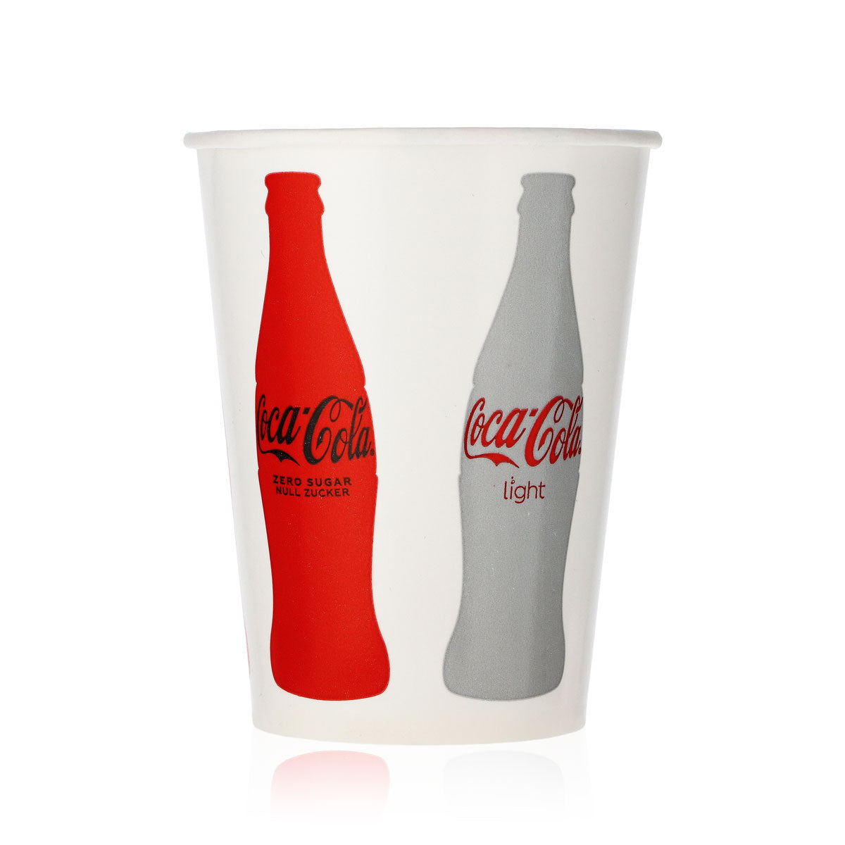 100 verres à soda Coca Cola en verre 0,2 l, gobelets en carton jetables – Vue 2