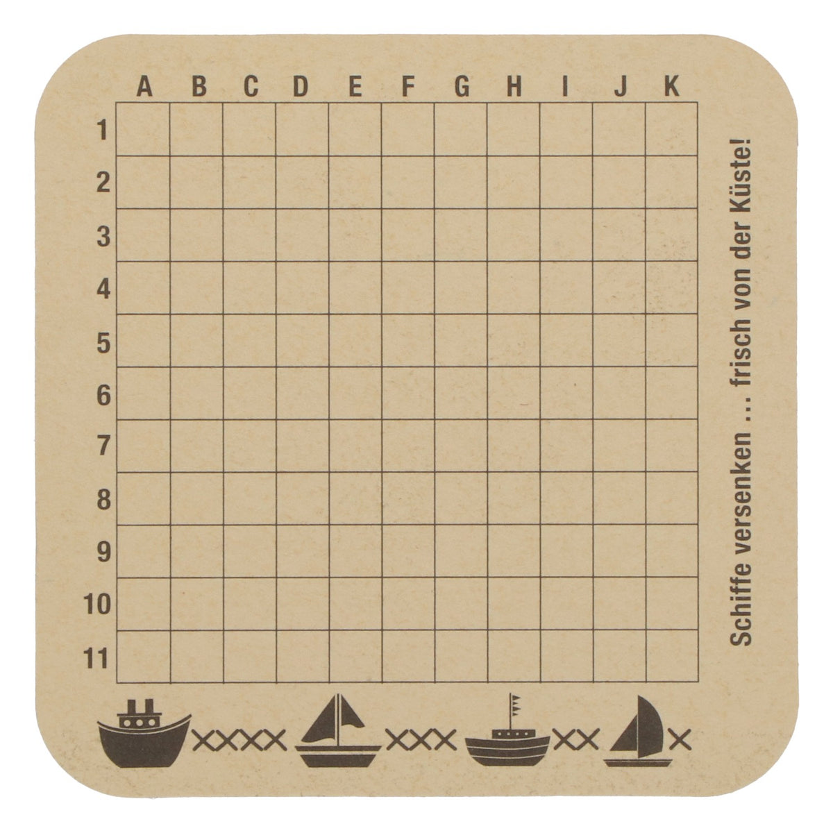 100 sous-verres « Dithmarscher » sur le thème de la mer et du jeu « Couler la flotte » – Vue 4