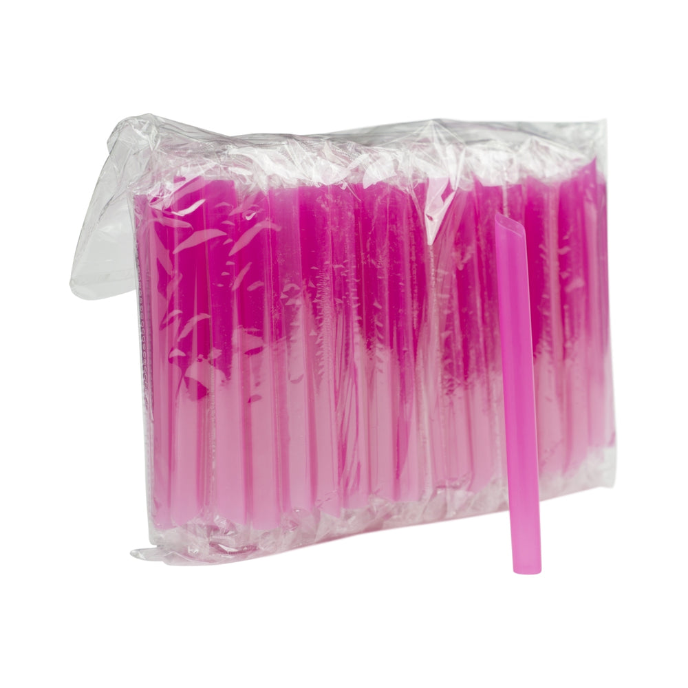 100 pailles jetables Bubble Tea roses 15 cm Jumbo pailles larges et épaisses