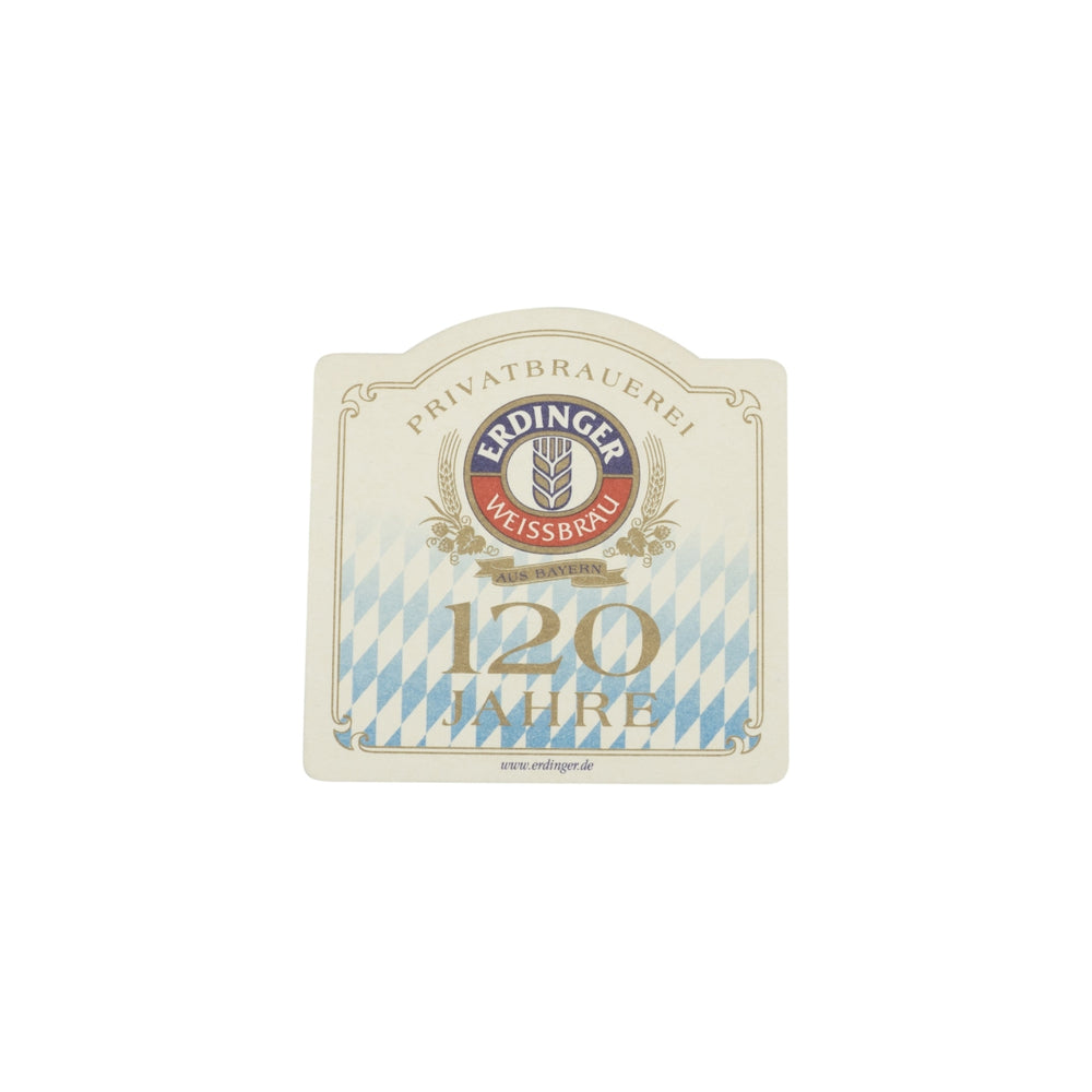 100 sous-verres Erdinger Bier 10 x 10 cm 120 ans sous-verres en feutre pour verre à bière