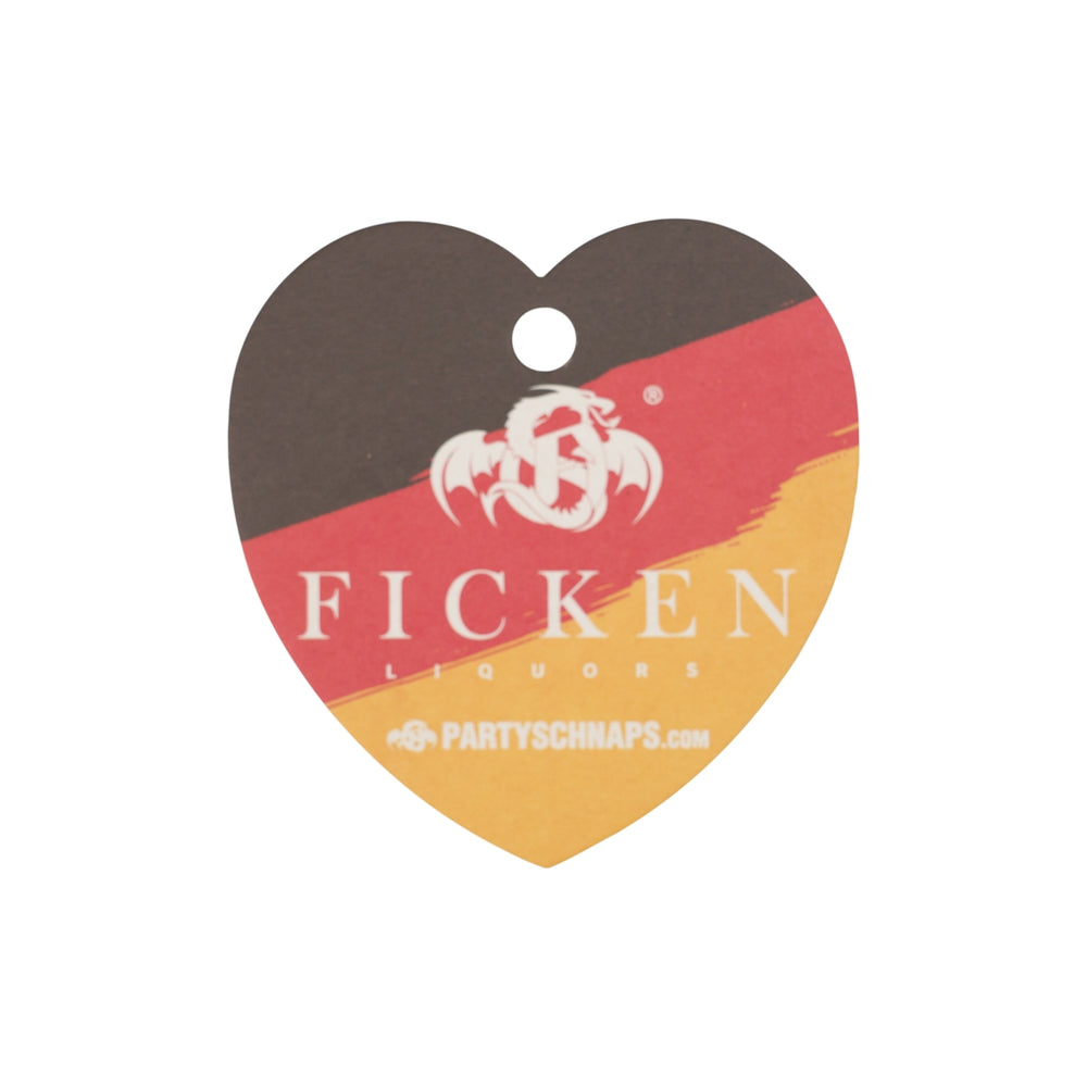 100x sous-verres à liqueur « Ficken » (baiser) avec pendentif en carton en forme de cœur, Allemagne