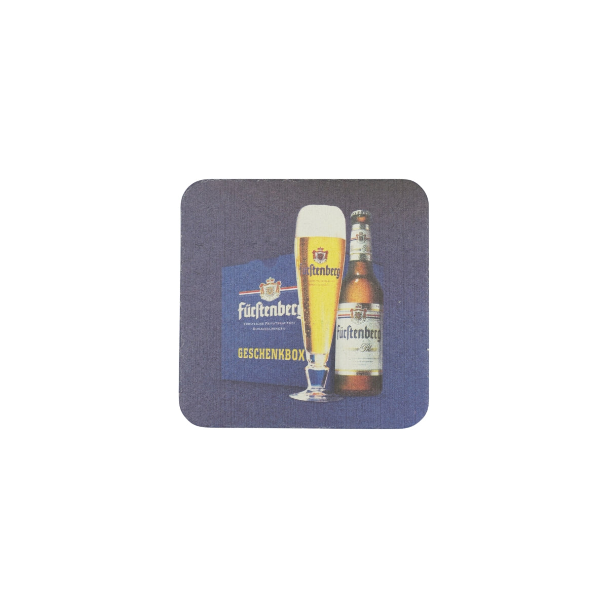 100 sous-verres à bière Fürstenberg 10 x 10 cm, forme bouteille, feutre