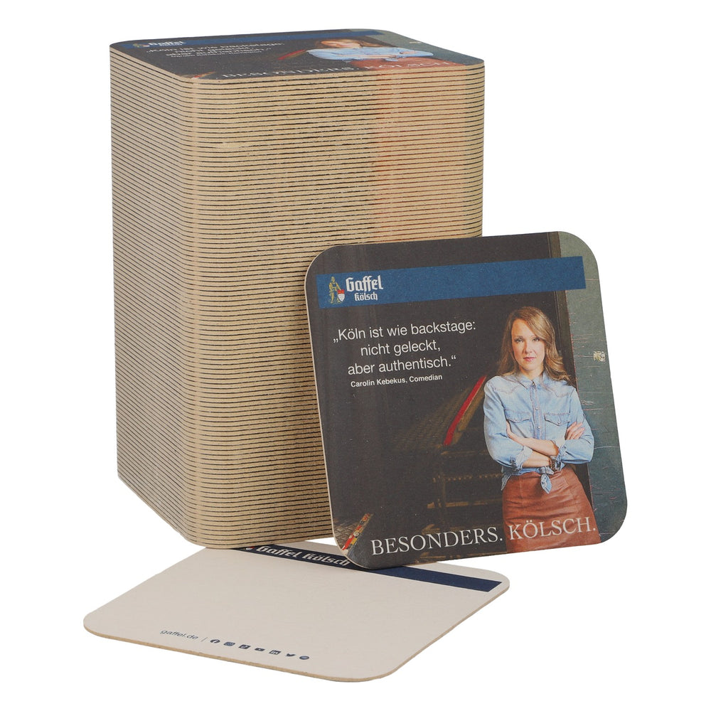 100x sous-verres Gaffel Bier sous-verres en verre accessoires de bar Carolin Kebekus