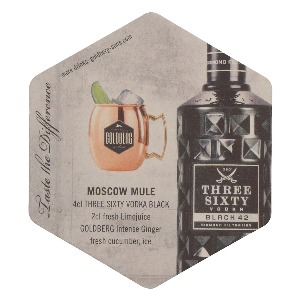 100 sous-verres Goldberg Tonic hexagonaux, recettes de cocktails, accessoires de bar