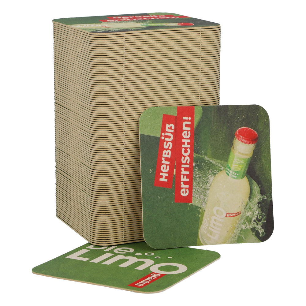 100x sous-verres Granini Softdrink Sous-verres en verre Accessoires de bar « Die Limo » Vert