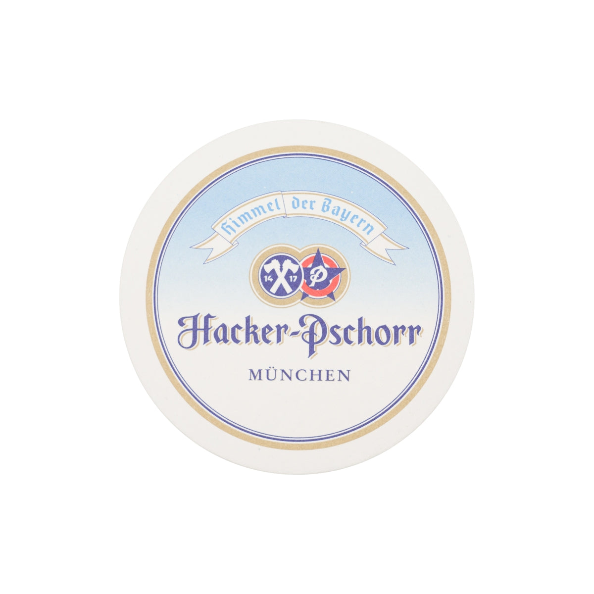 100 sous-verres en verre Hacker Pschorr 11 cm « Ciel de Bavière »