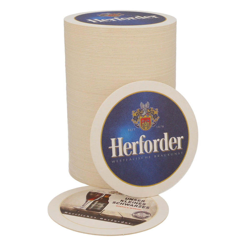 100 sous-verres de la brasserie Herforder Brauerei « Unser kleines schwarzes » (Notre petite noire)