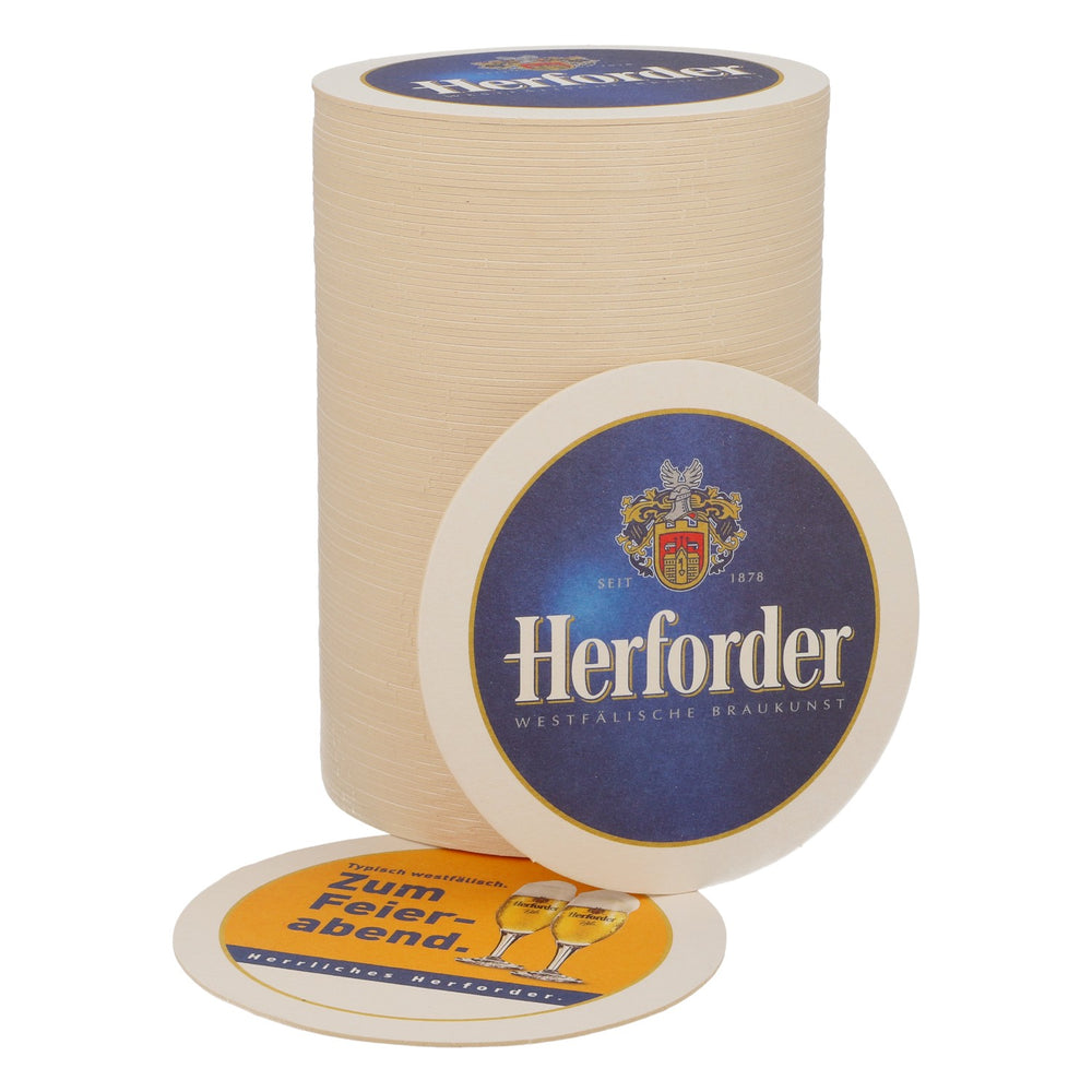 100 sous-verres de la brasserie Herforder Brauerei « Zum Feierabend » (Après le travail)