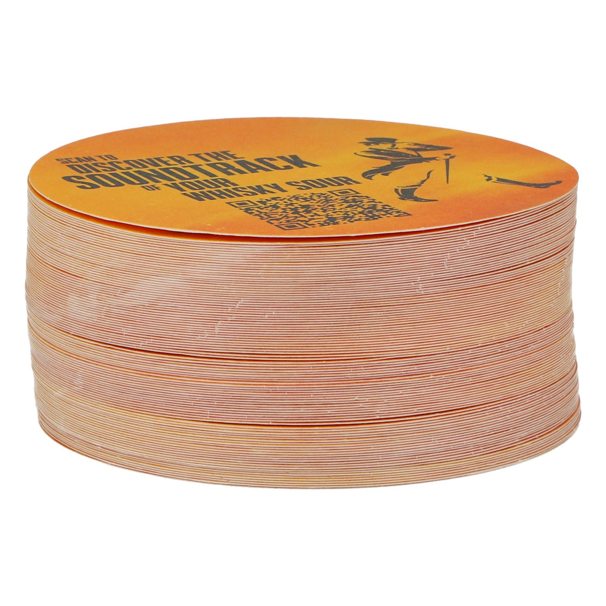 Lot de 100 sous-verres anti-gouttes Johnnie Walker pour whisky, orange – Vue 2