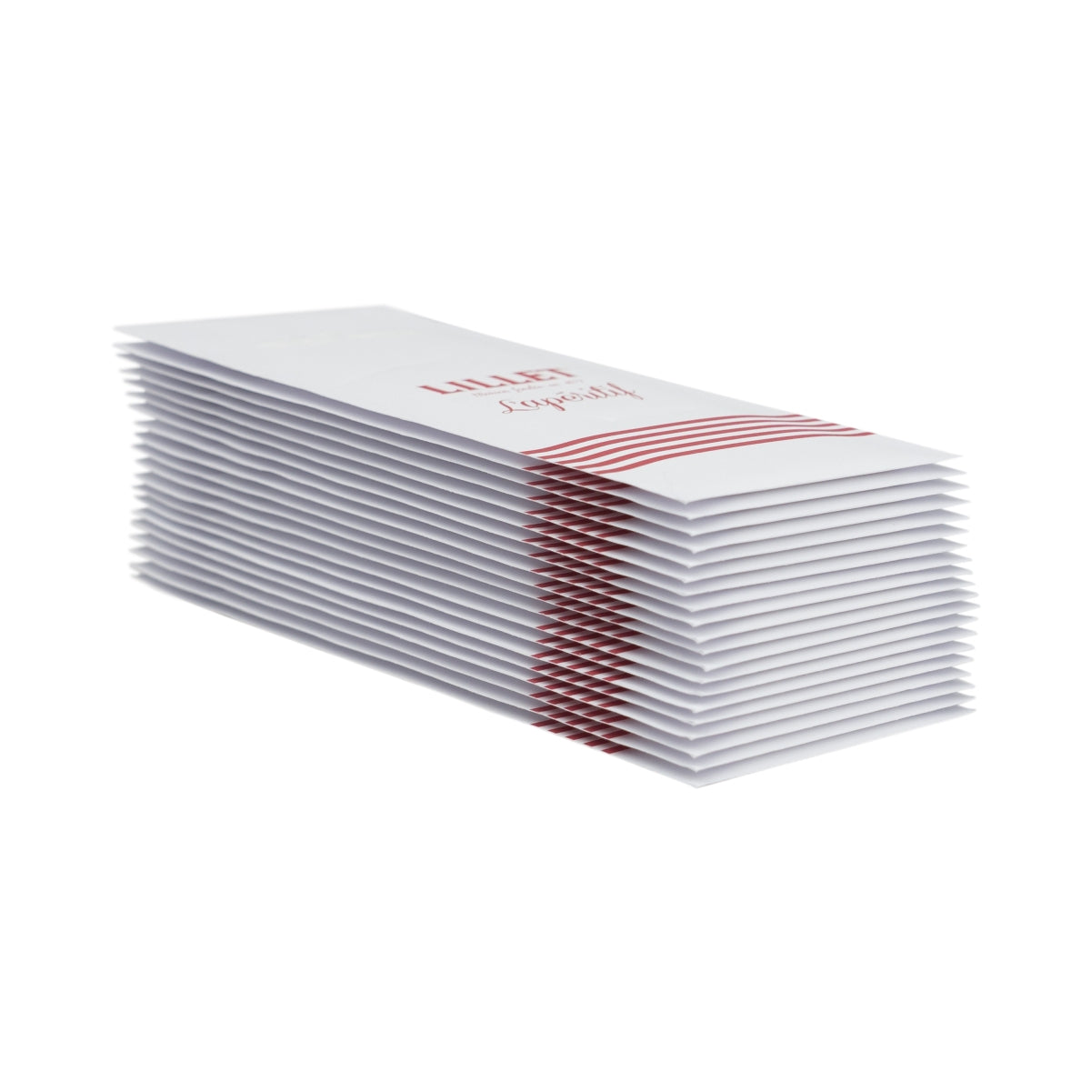 100x Lillet Liqueur Pochette à couverts 19x9cm Porte-serviettes Distributeur gastronomique blanc – Vue 4