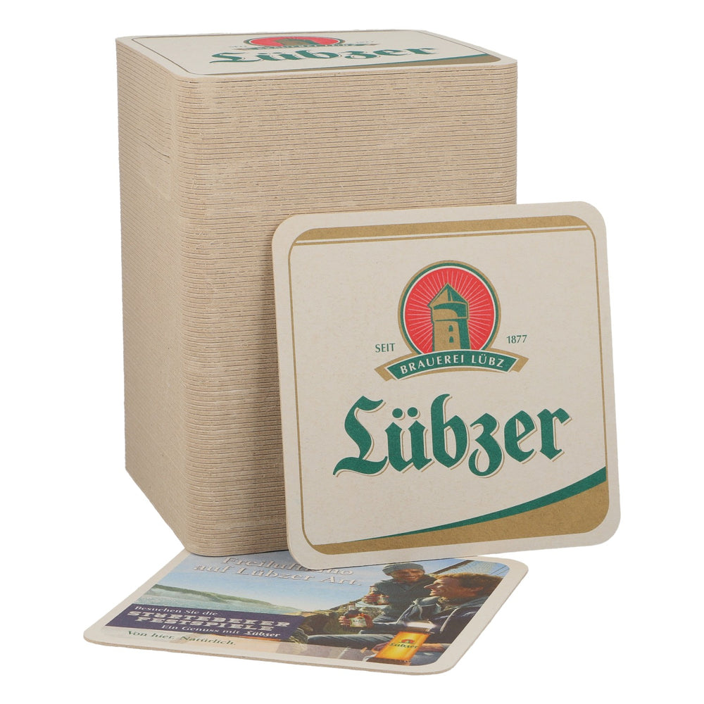 100 sous-verres « Lübzer Bier » : cinéma en plein air à la manière de Lübze, nouveau bar