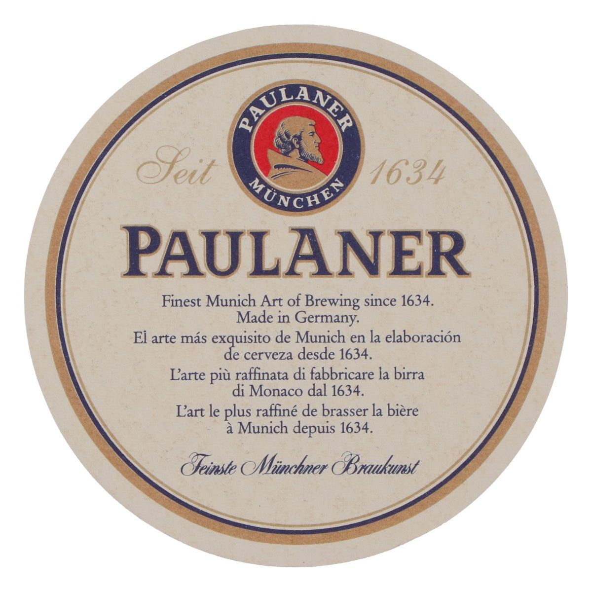 100 sous-verres Paulaner standard, ronds, 11 cm, neufs, sous-verres à bière d'origine pour bar