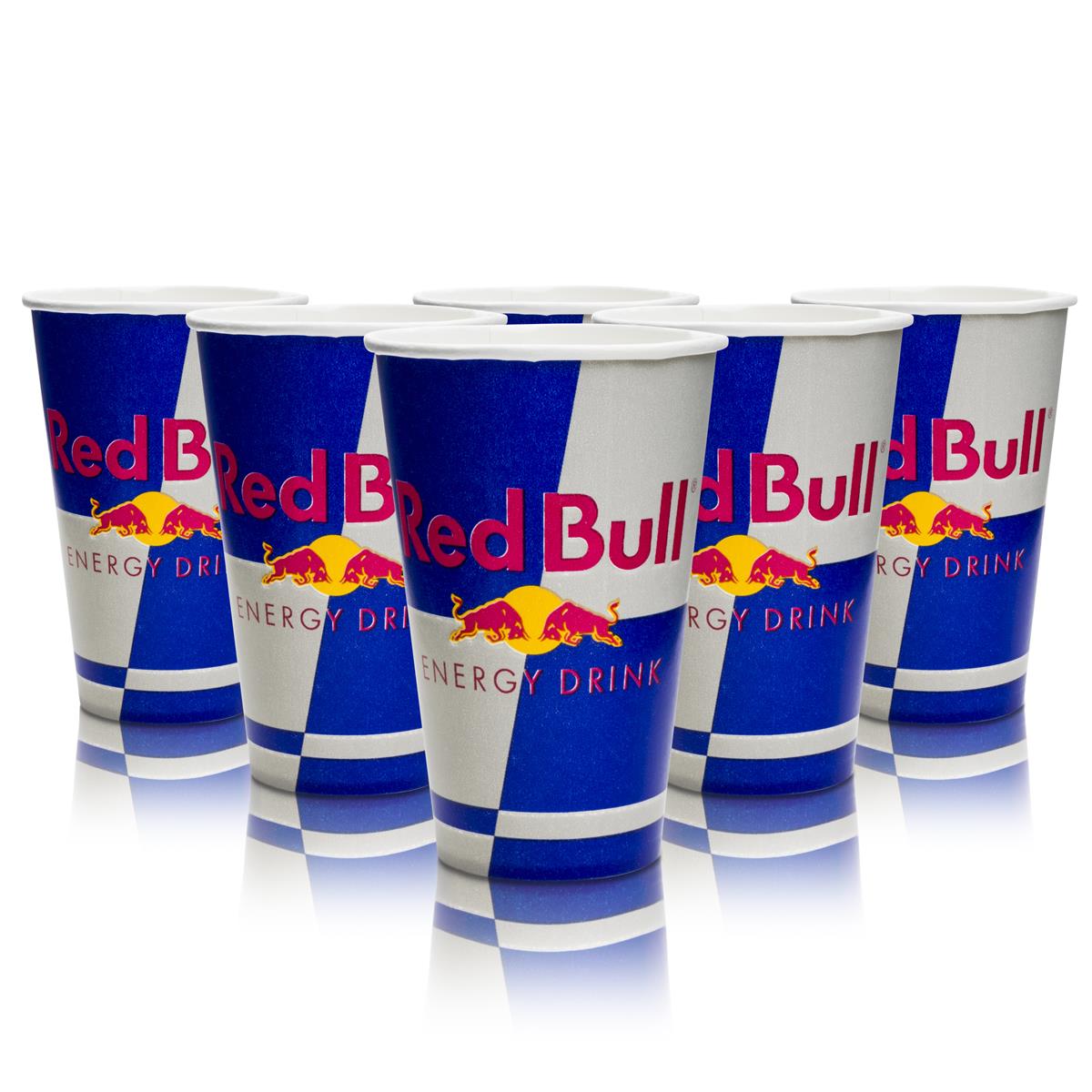 100 gobelets jetables Red Bull Energy en carton 0,2 l