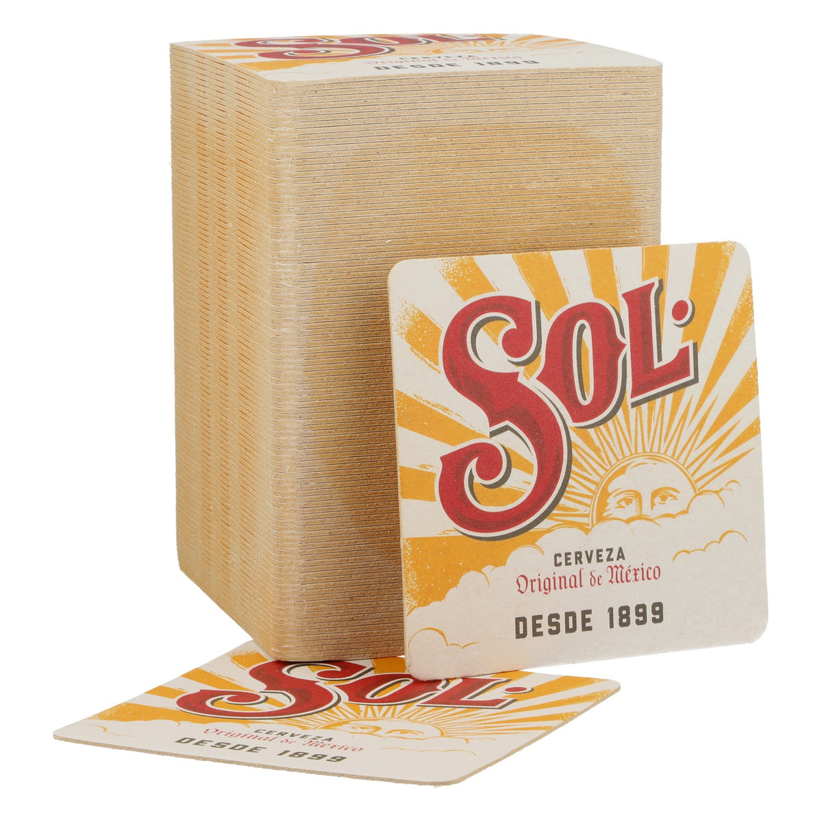 100x Sol Bier Sous-verres Sous-verres en verre Cerveza