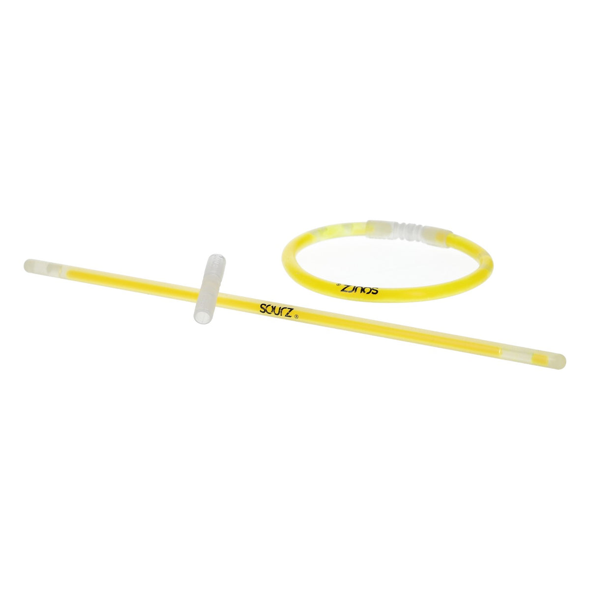 100 bracelets lumineux Sourz Knicklicht Lumi jaune 20 cm Accessoire pour fête et festival – Vue 5