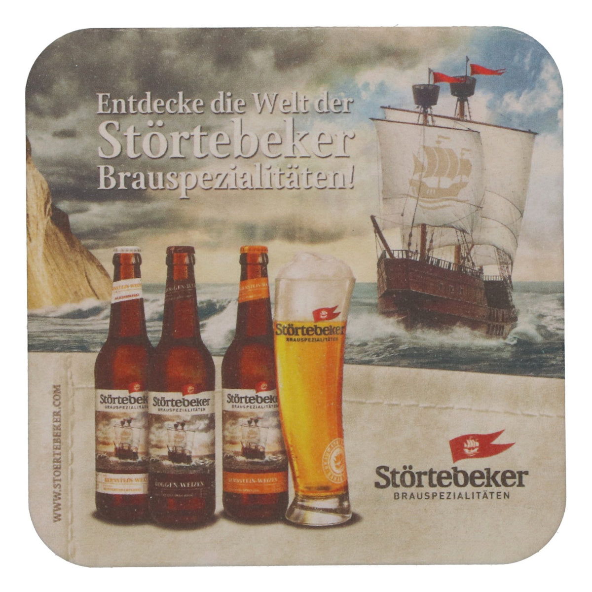 Lot de 100 sous-verres « Störtebeker » - Bière de blé « Bernstein » - Sous-verres pour soirée bière – Vue 3