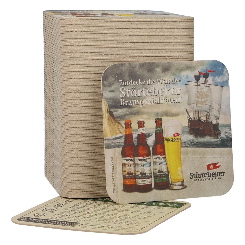100 sous-verres « Störtebeker » – Bière de cave 1402 – Sous-verres sur le thème maritime – Accessoires de bar