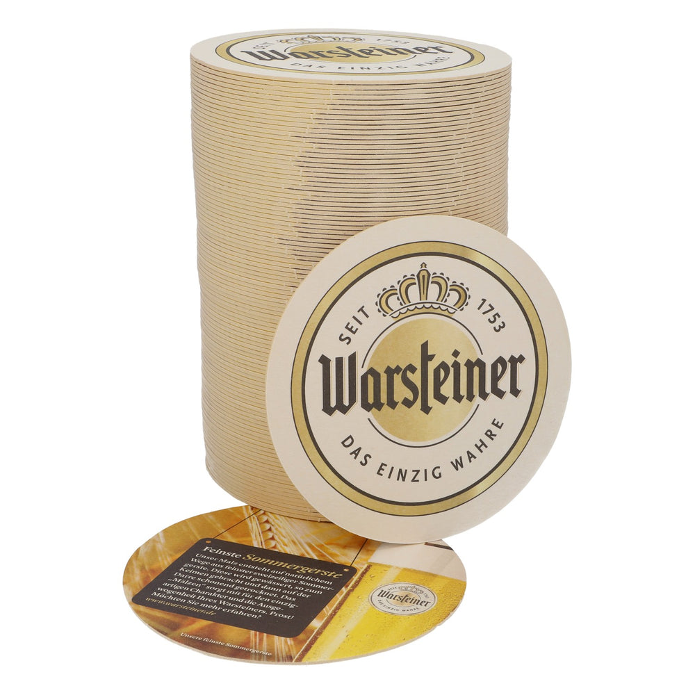 100 sous-verres Warsteiner « Feinste Sommergerste » (la meilleure orge d'été)