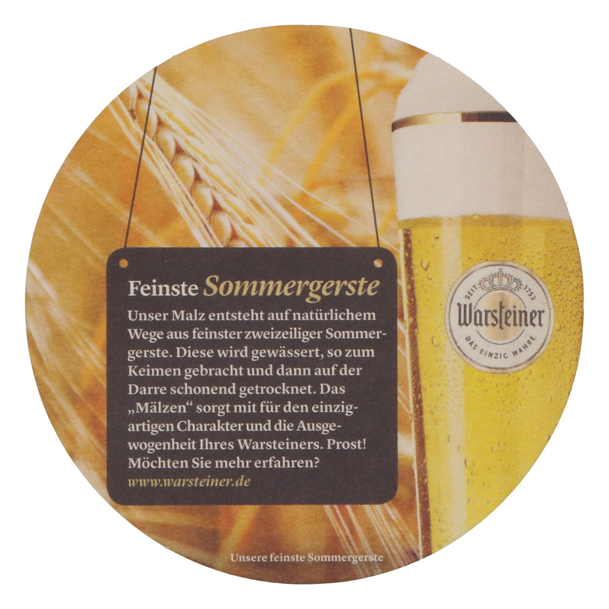 100 sous-verres Warsteiner « Feinste Sommergerste » (la meilleure orge d'été) – Vue 4