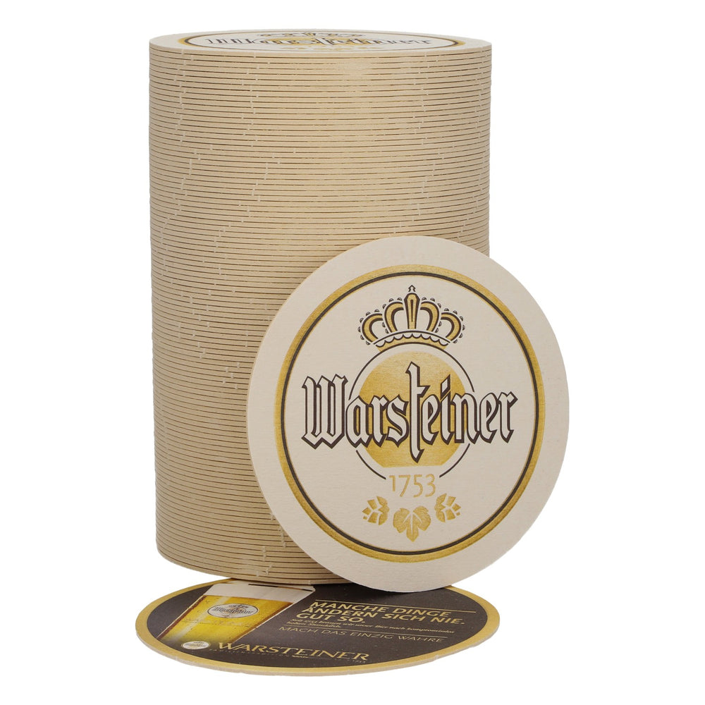 100 sous-verres Warsteiner, Ø 10,5 cm : « Certaines choses ne changent jamais. Et c'est très bien ainsi. »