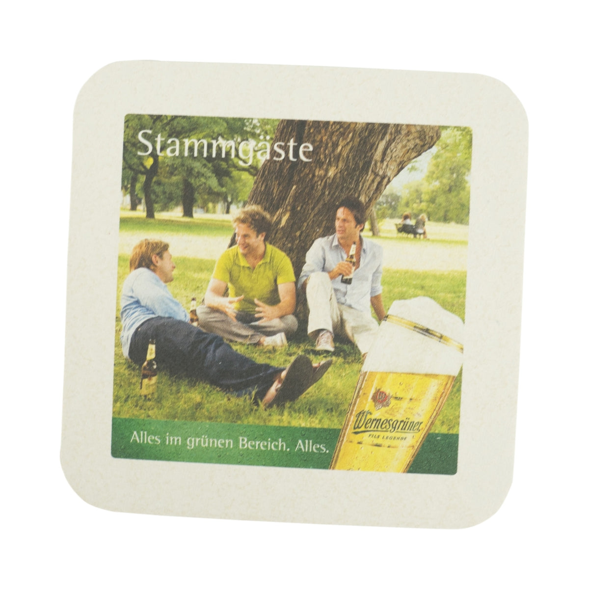 100x sous-verres Wernesgrüner avec logo Pilslegende pour verres à bière – Vue 2