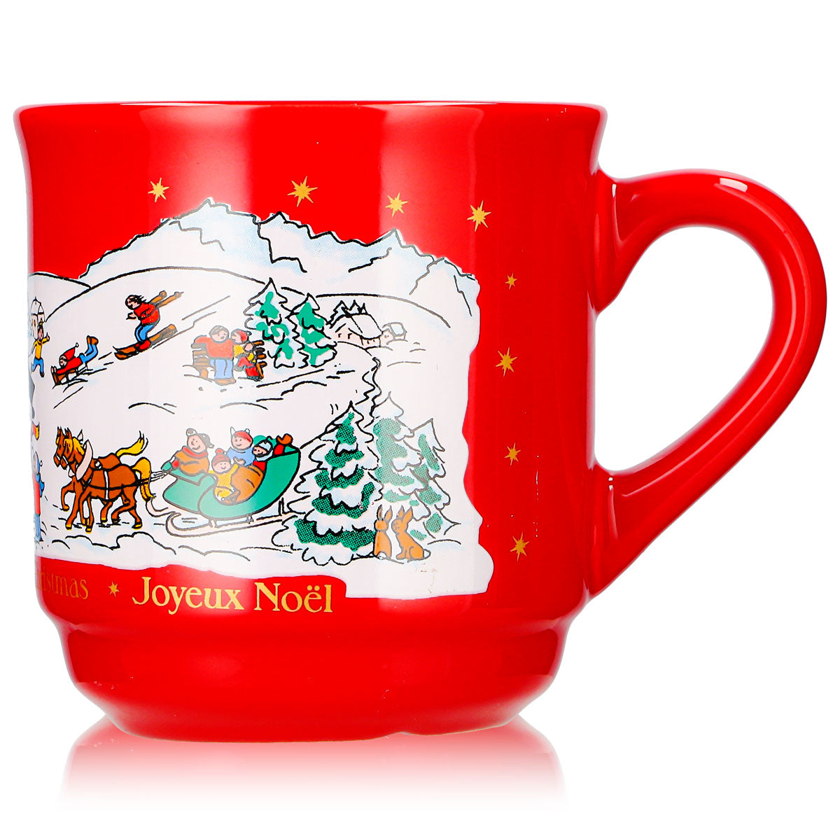 6 tasses à vin chaud Mohaba, modèle 8000 « Joyeux Noël », rouge feu d'hiver, 0,2 l, graduées – Vue 6