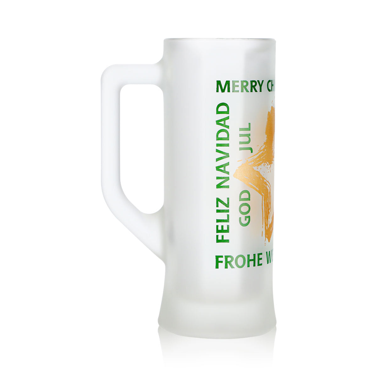 12 tasses à vin chaud Mohaba « Karlsseidel » en verre satiné « Joyeux Noël » avec étoile, 0,2 l, calibrées – Vue 4