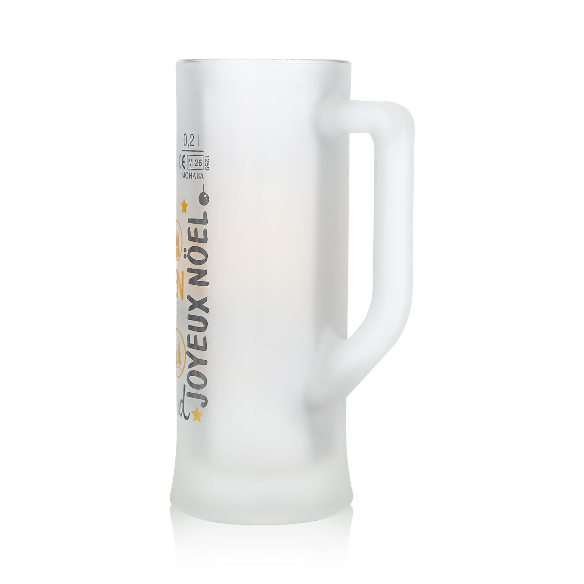 4 tasses à vin chaud Mohaba « Karlsseidel » en verre satiné « Joyeux Noël », 0,2 l, graduées – Vue 5