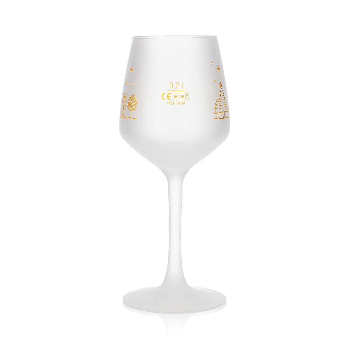 6 tasses à vin chaud Mohaba « Lineal 31 » en verre satiné, forme tulipe, 0,2 l, graduées – Vue 4