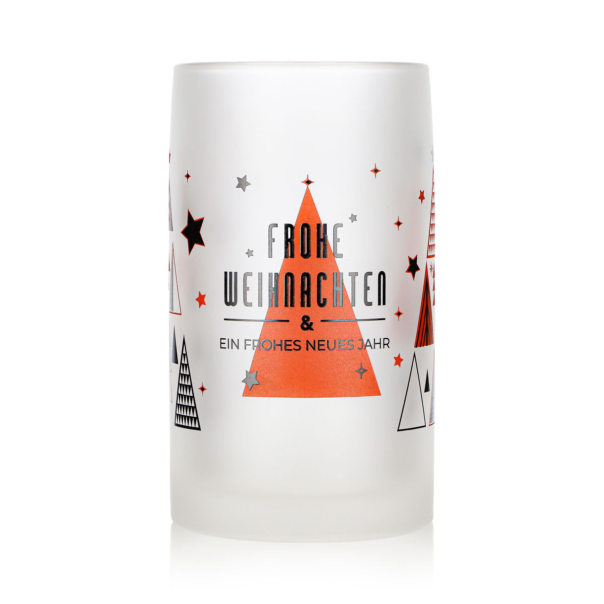 2 tasses à vin chaud Mohaba « Ludwigsseidel » en verre satiné « Joyeux Noël », 0,2 l, graduées – Vue 2