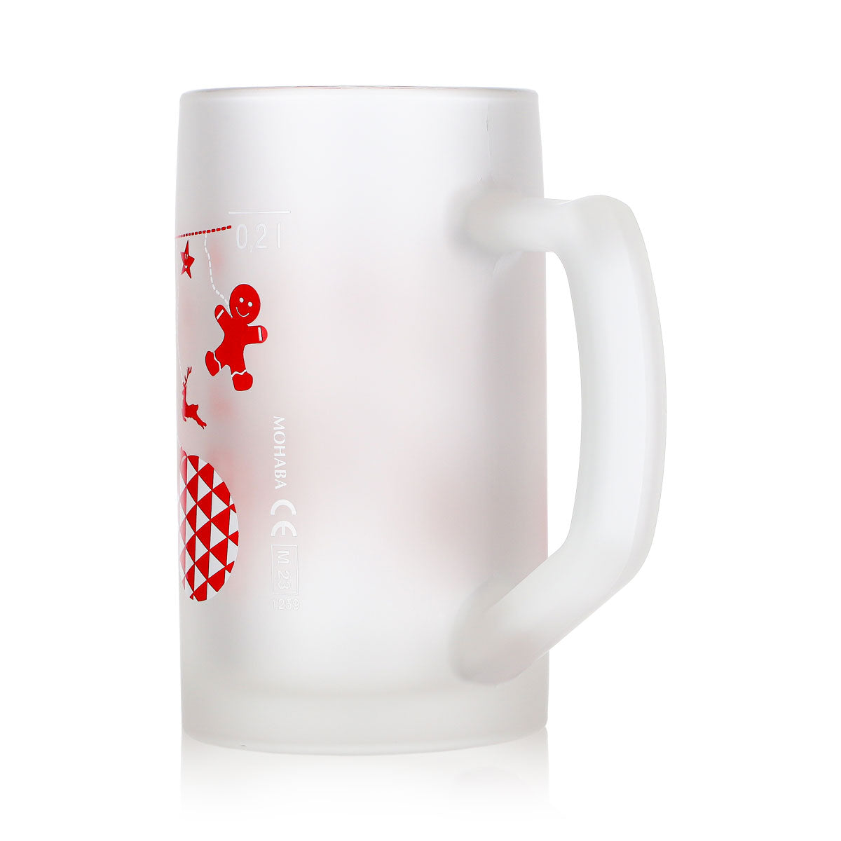 2 tasses à vin chaud Mohaba « Ludwigsseidel » en verre satiné, motif sapin de Noël, 0,2 l, graduées – Vue 5
