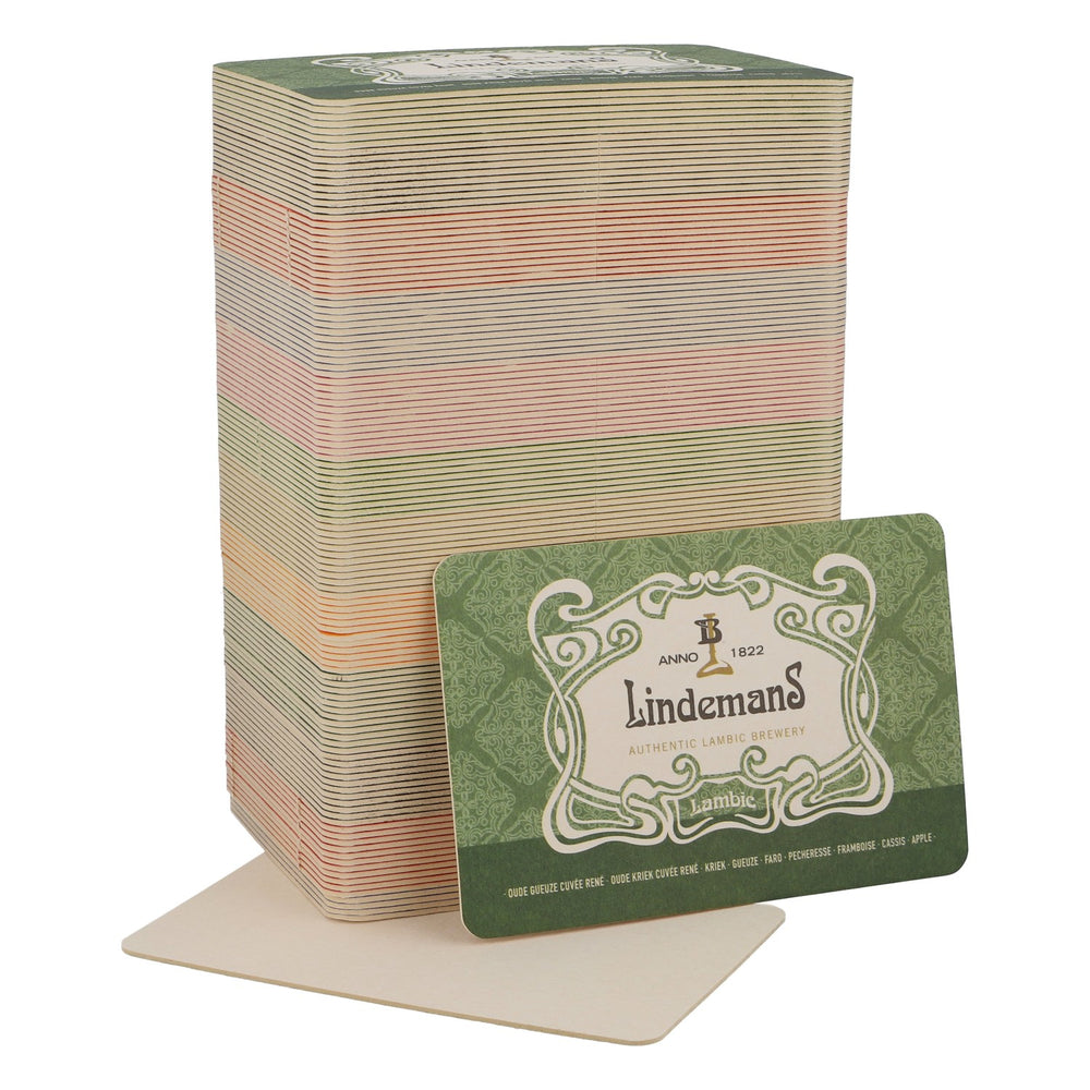 120x Lindemans sous-verres en carton sous-verres en verre accessoires de bar 12x8 cm colorés