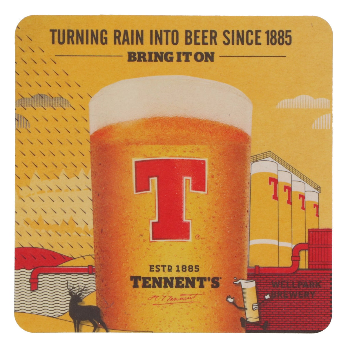 120 sous-verres Tennent's Beer Coasters Sous-verres en verre Couvercle 9,5 x 9,5 cm – Vue 4