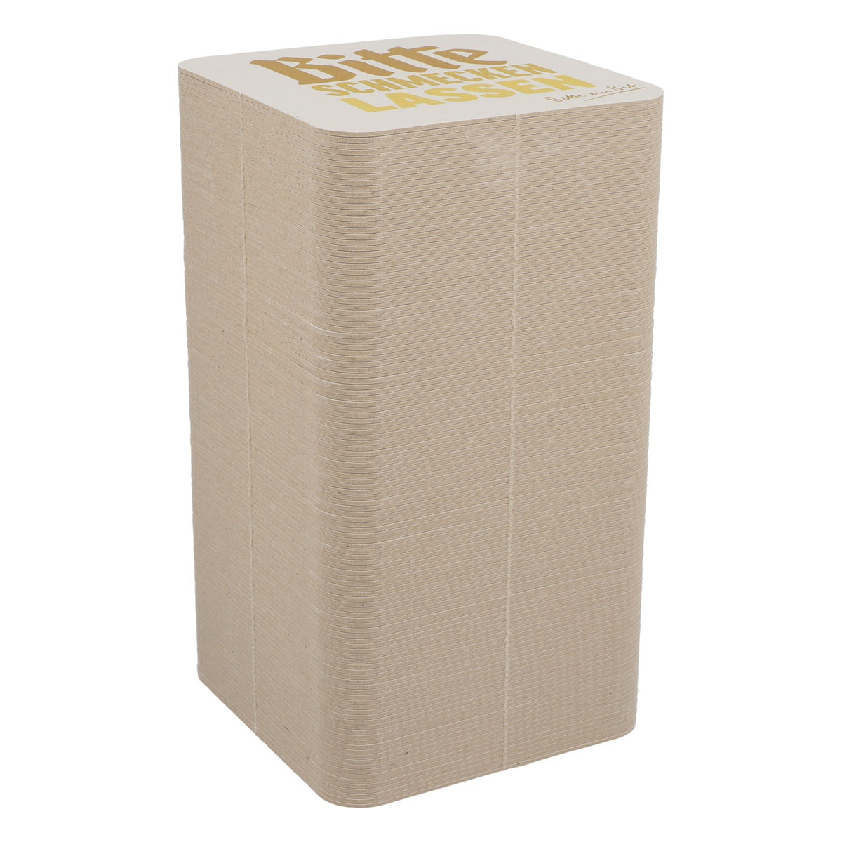 125 sous-verres en carton pour bière Bitburger 9 x 9 cm « Bitte noch 1 » (Encore une, s'il vous plaît) au recto et « Bitte schmecken lassen » (Savourez-la bien) au verso – Vue 2