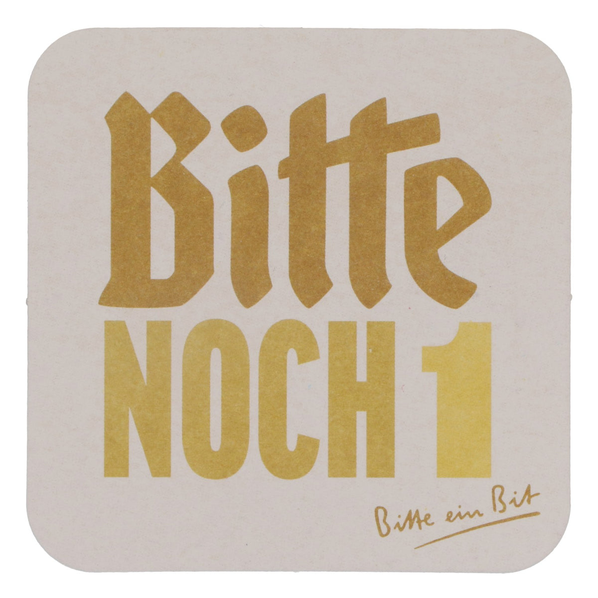 125 sous-verres en carton pour bière Bitburger 9 x 9 cm « Bitte noch 1 » (Encore une, s'il vous plaît) au recto et « Bitte schmecken lassen » (Savourez-la bien) au verso – Vue 3