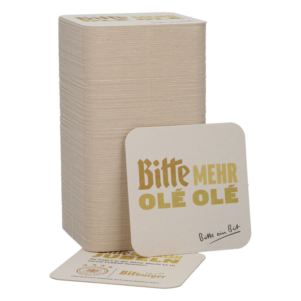125 sous-bocks Bitburger 9 x 9 cm « Bitte Mehr Ole Ole » Fédération allemande de football