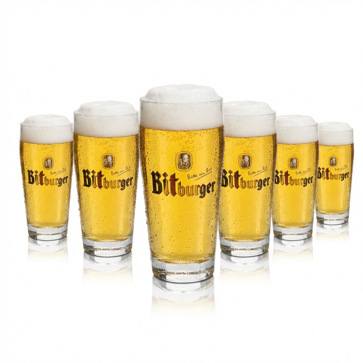 12 verres à bière Bitburger 0,2 l Willi Becher
