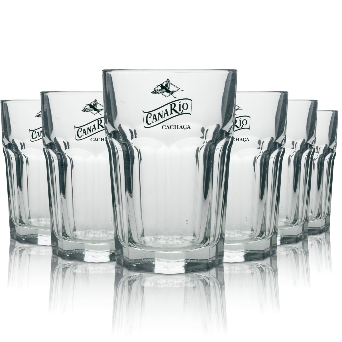 12 verres à long drink Canario Cachaca 355 ml