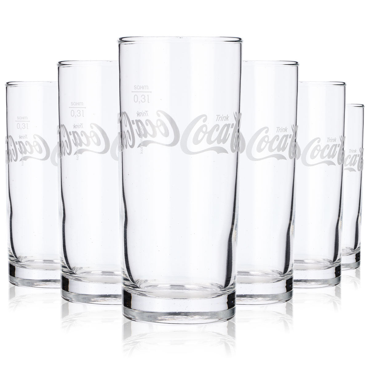 12 verres à long drink Coca Cola 0,3 l avec inscription horizontale Sahm – Vue 6