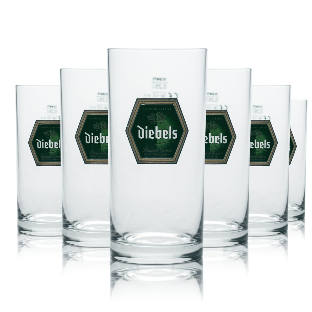 12x Diebels Verre 0,25 l Alt Bier Gobelet Verres à bière Brasserie Gastronomie Étalonnés