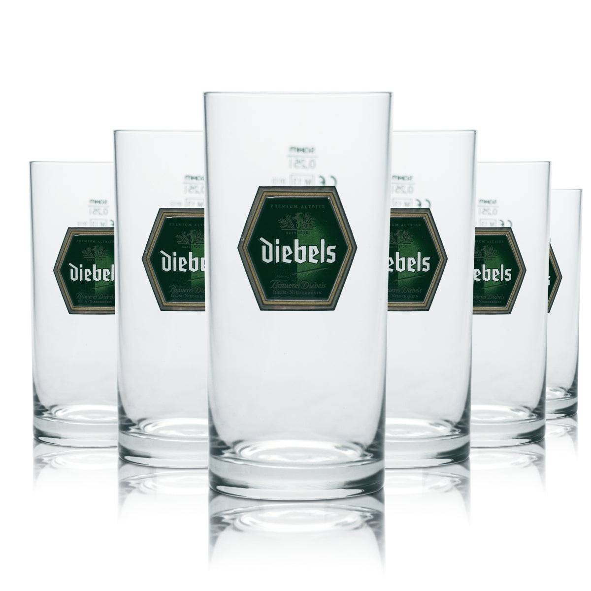 12x Diebels Verre 0,25 l Alt Bier Gobelet Verres à bière Brasserie Gastronomie Étalonnés